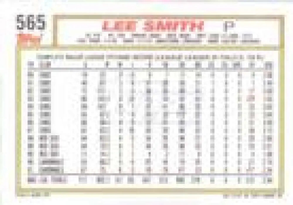1992 Topps Micro #565 Lee Smith NM-MT St. Louis Cardinals Baseball Card - Baseball Card Single
