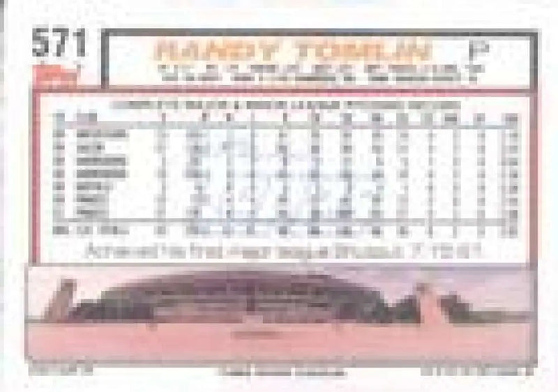 1992 Topps Micro #571 Randy Tomlin NM-MT Pittsburgh Pirates Baseball Card - Baseball Card Single