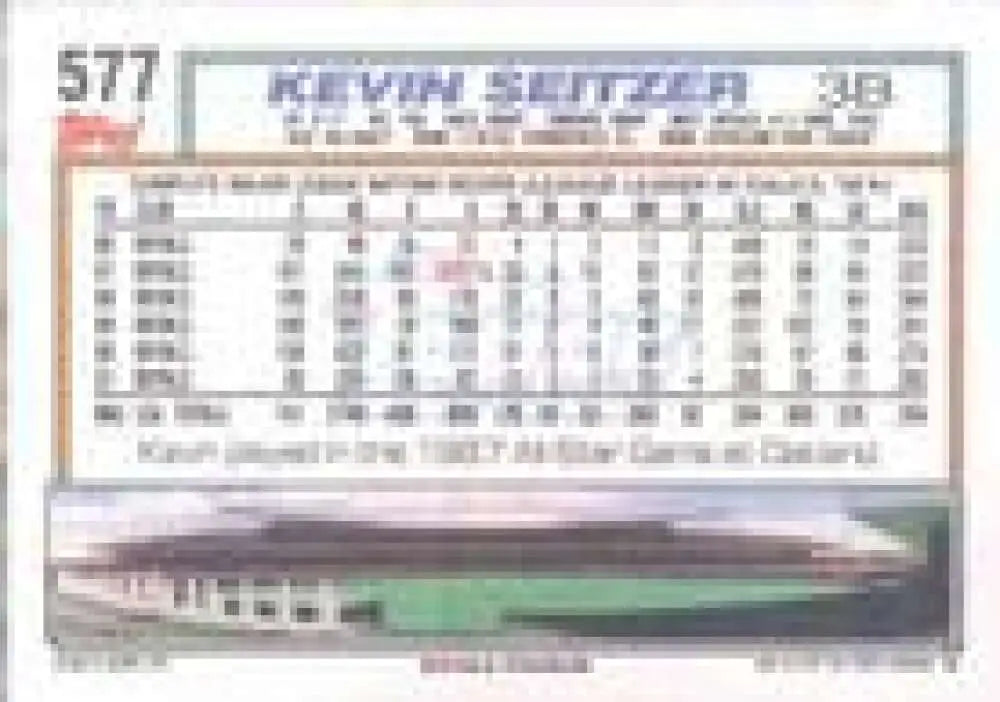 1992 Topps Micro #577 Kevin Seitzer NM-MT Kansas City Royals Baseball Card - Baseball Card Single