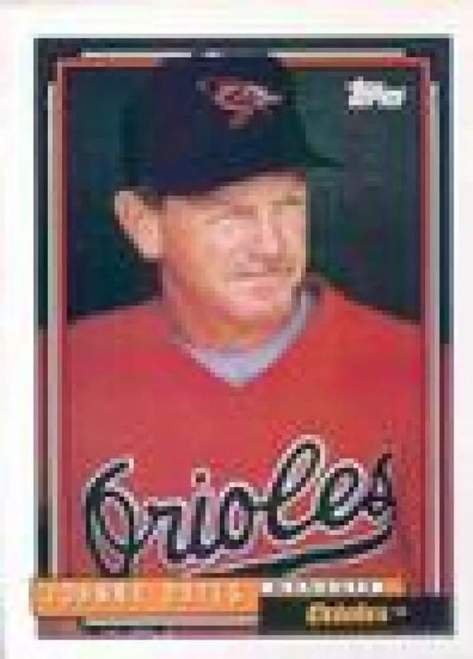 1992 Topps Micro #579 Johnny Oates NM-MT Baltimore Orioles Baseball Card - Baseball Card Single