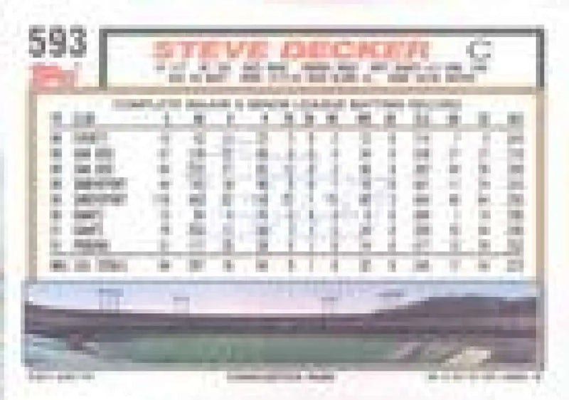 1992 Topps Micro #593 Steve Decker NM-MT San Francisco Giants Baseball Card - Baseball Card Single