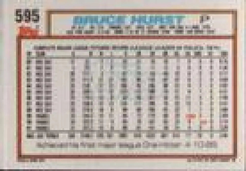 1992 Topps Micro #595 Bruce Hurst NM-MT San Diego Padres Baseball Card - Baseball Card Single