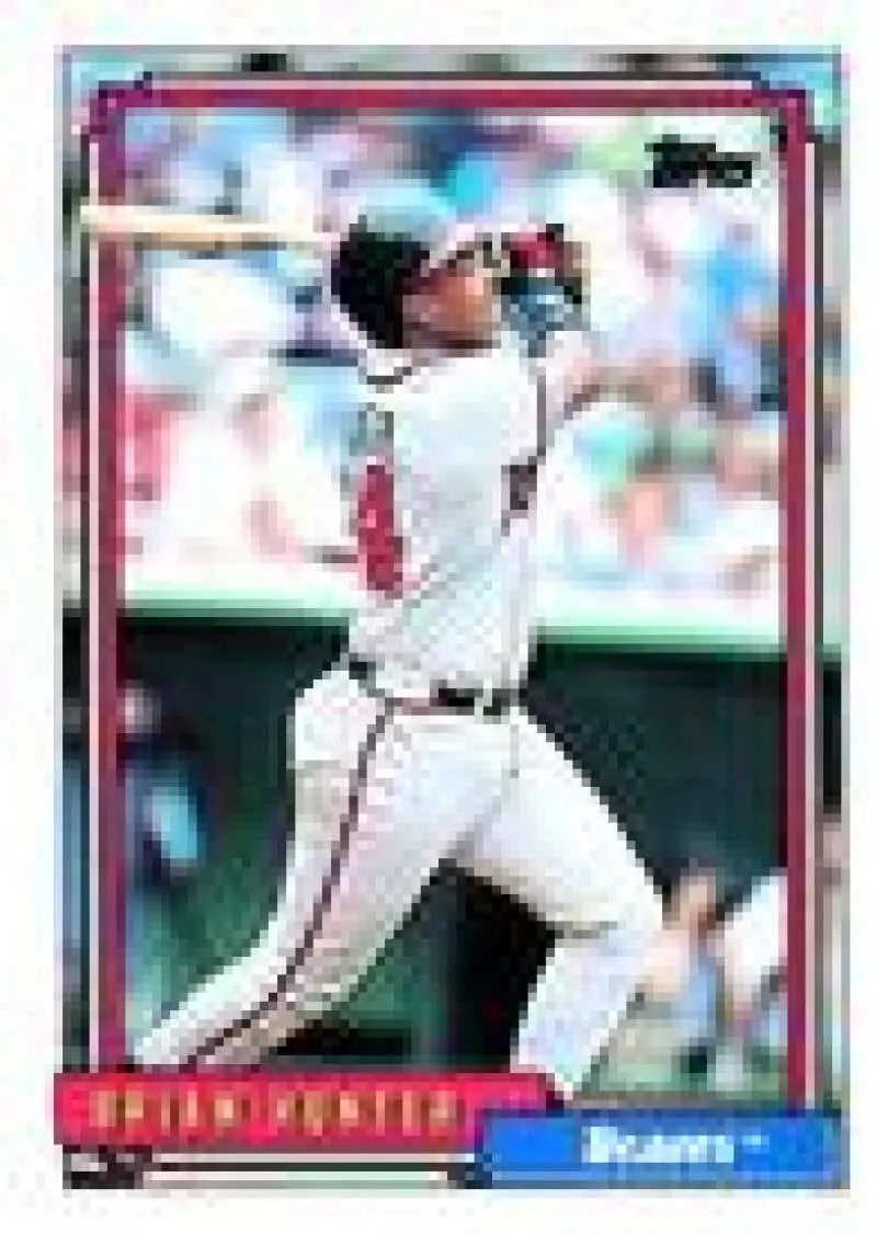 1992 Topps Micro #611 Brian Hunter NM-MT Atlanta Braves Baseball Card - Baseball Card Single