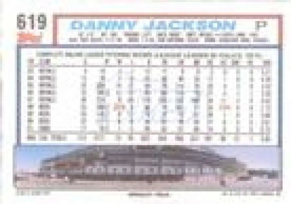 1992 Topps Micro #619 Danny Jackson NM-MT Chicago Cubs Baseball Card - Baseball Card Single
