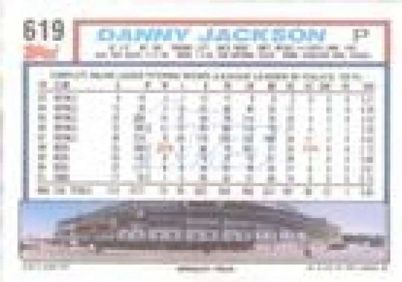 1992 Topps Micro #619 Danny Jackson NM-MT Chicago Cubs Baseball Card - Baseball Card Single