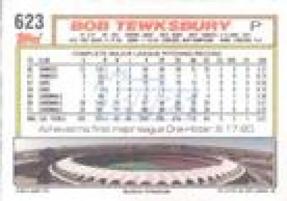 1992 Topps Micro #623 Bob Tewksbury NM-MT St. Louis Cardinals Baseball Card - Baseball Card Single