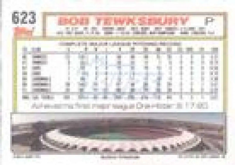 1992 Topps Micro #623 Bob Tewksbury NM-MT St. Louis Cardinals Baseball Card - Baseball Card Single