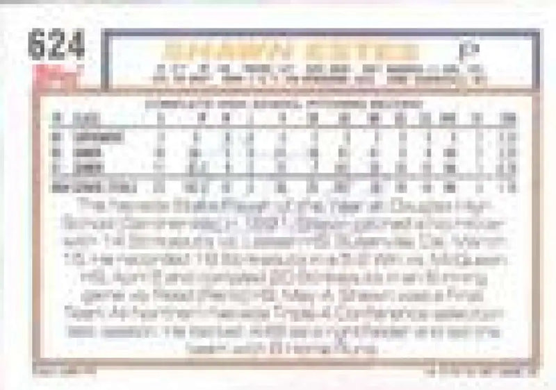 1992 Topps Micro #624 Shawn Estes NM-MT RC Rookie Seattle Mariners Baseball Card - Baseball Card Single