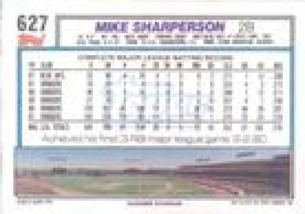 1992 Topps Micro #627 Mike Sharperson NM-MT Los Angeles Dodgers Baseball Card - Baseball Card Single