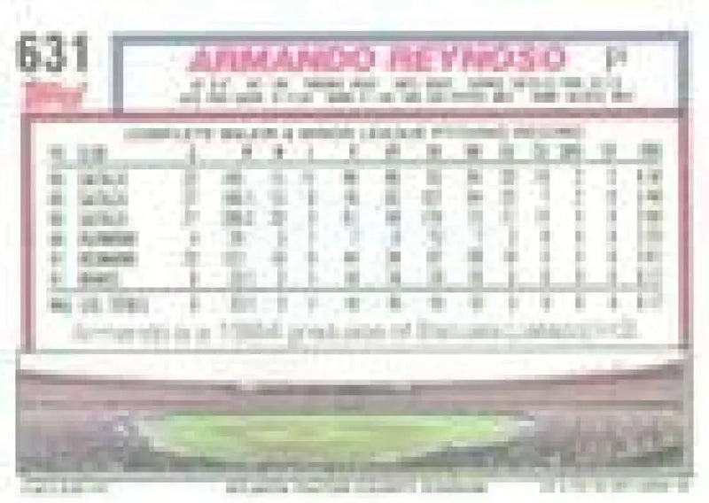 1992 Topps Micro #631 Armando Reynoso NM-MT RC Rookie Atlanta Braves Baseball Card - Baseball Card Single