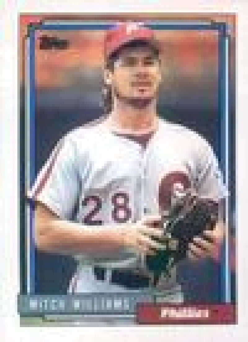 1992 Topps Micro #633 Mitch Williams NM-MT Philadelphia Phillies Baseball Card - Baseball Card Single