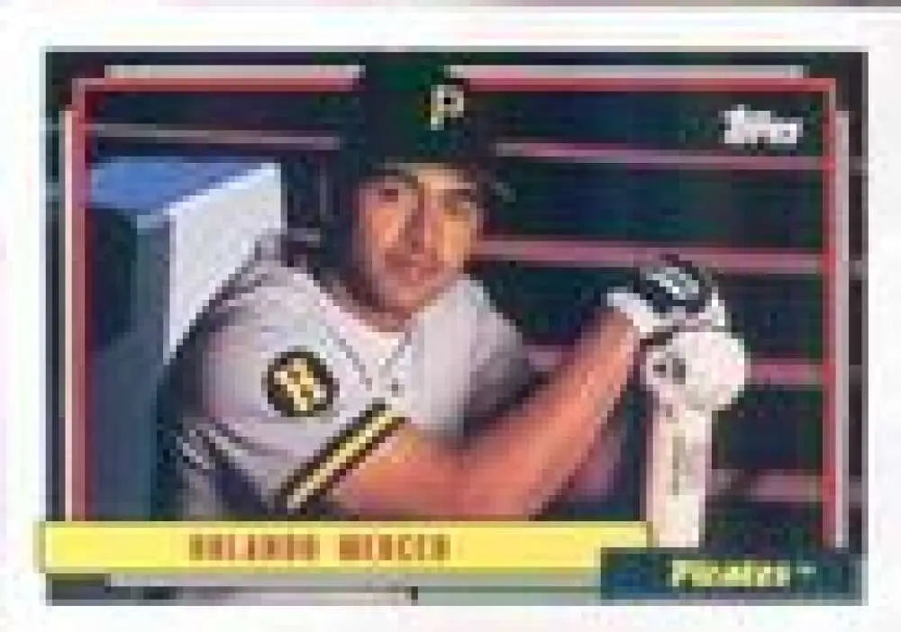 1992 Topps Micro #637 Orlando Merced NM-MT Pittsburgh Pirates Baseball Card - Baseball Card Single