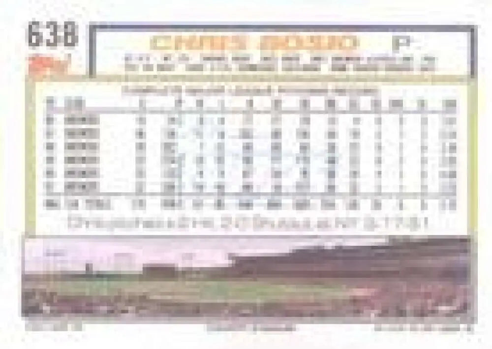 1992 Topps Micro #638 Chris Bosio NM-MT Milwaukee Brewers Baseball Card - Baseball Card Single