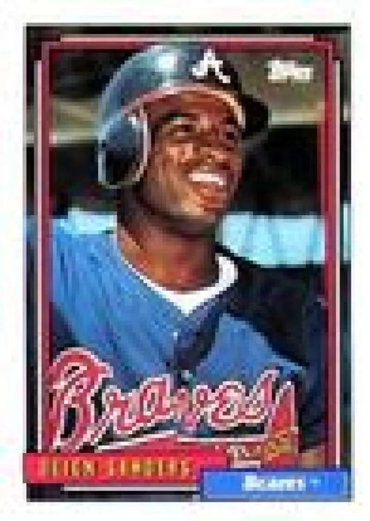 1992 Topps Micro #645 Deion Sanders NM-MT Atlanta Braves Baseball Card - Baseball Card Single