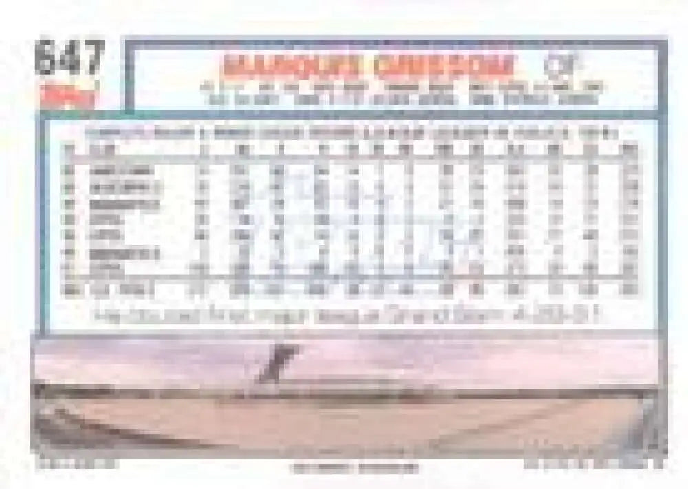 1992 Topps Micro #647 Marquis Grissom NM-MT Montreal Expos Baseball Card - Baseball Card Single