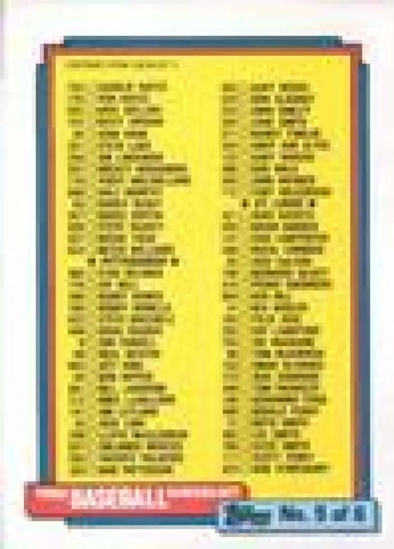 1992 Topps Micro #658 Checklist 529-660 NM-MT Baseball Card - Baseball Card Single