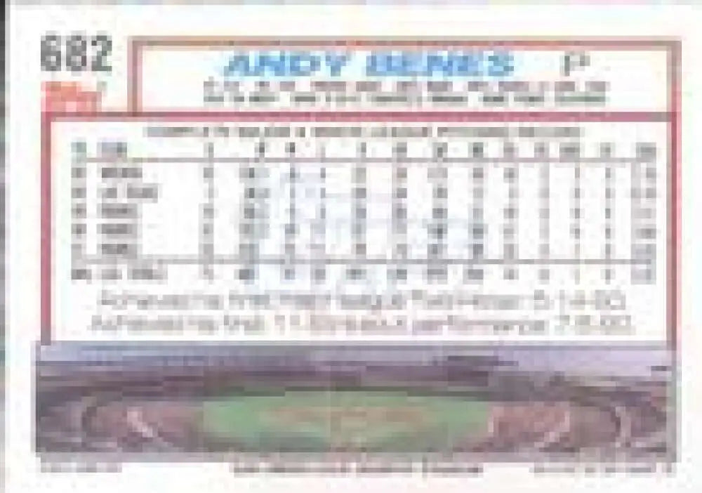 1992 Topps Micro #682 Andy Benes NM-MT San Diego Padres Baseball Card - Baseball Card Single