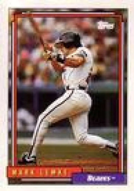 1992 Topps Micro #689 Mark Lemke NM-MT Atlanta Braves Baseball Card - Baseball Card Single