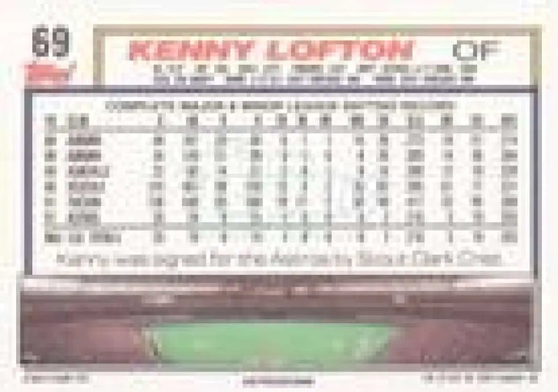 1992 Topps Micro #69 Kenny Lofton NM-MT Houston Astros Baseball Card - Baseball Card Single