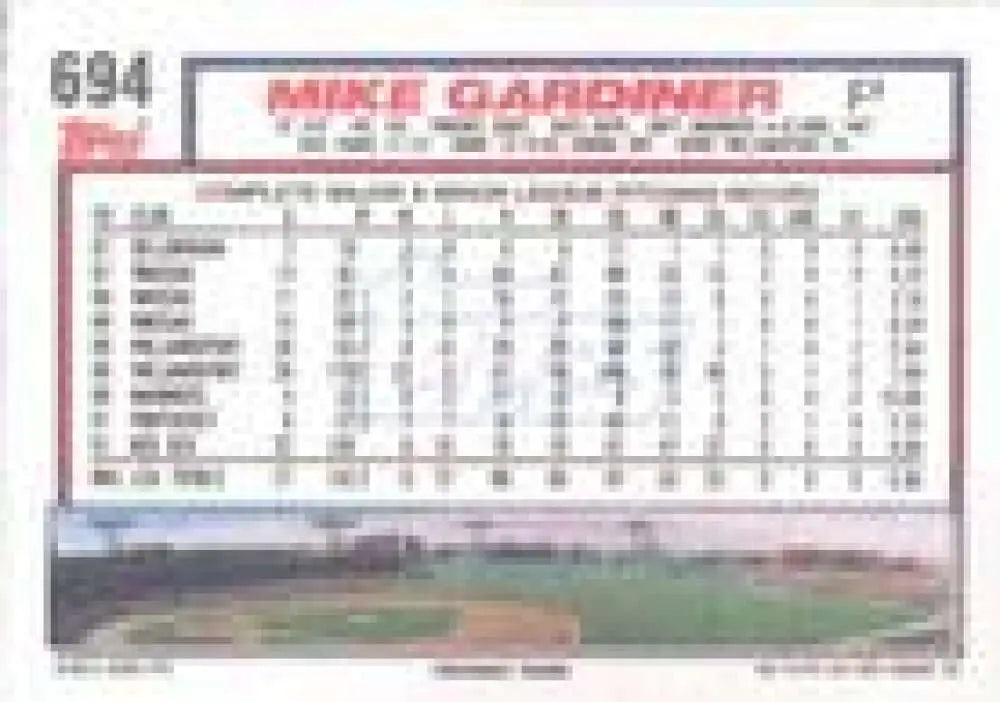 1992 Topps Micro #694 Mike Gardiner NM-MT Boston Red Sox Baseball Card - Baseball Card Single