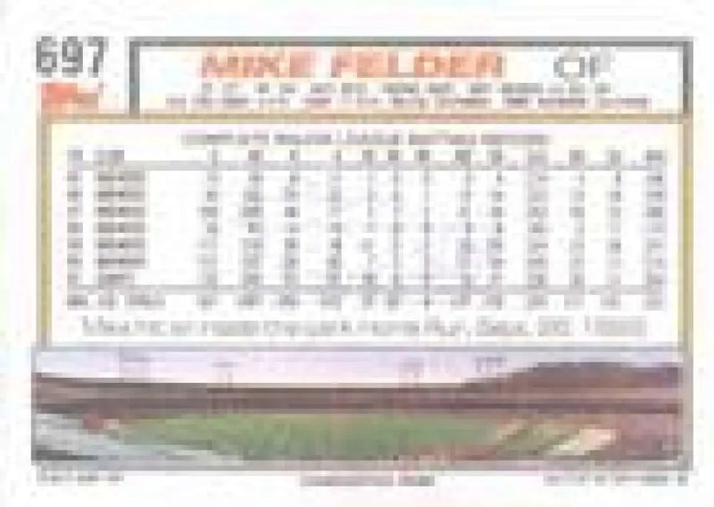 1992 Topps Micro #697 Mike Felder NM-MT San Francisco Giants Baseball Card - Baseball Card Single