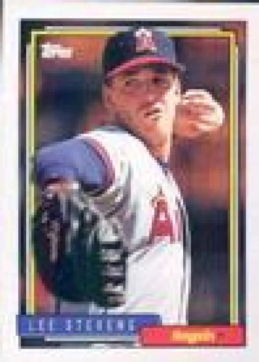 1992 Topps Micro #702 Lee Stevens NM-MT California Angels Baseball Card - Baseball Card Single