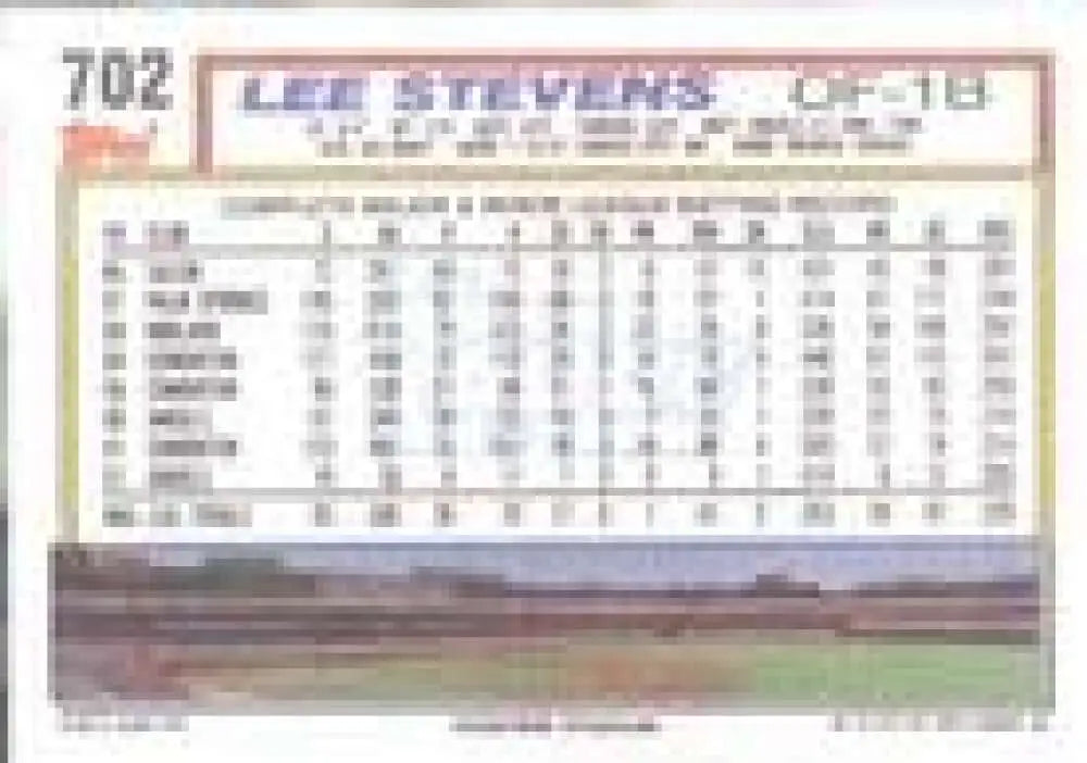 1992 Topps Micro #702 Lee Stevens NM-MT California Angels Baseball Card - Baseball Card Single