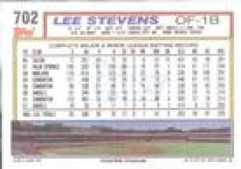 1992 Topps Micro #702 Lee Stevens NM-MT California Angels Baseball Card - Baseball Card Single