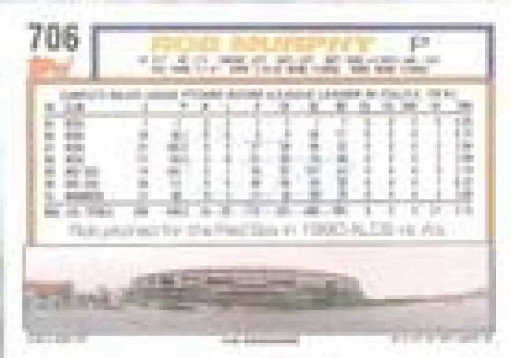 1992 Topps Micro #706 Rob Murphy NM-MT Seattle Mariners Baseball Card - Baseball Card Single