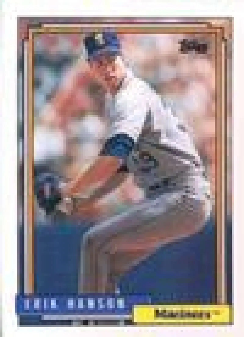 1992 Topps Micro #71 Erik Hanson NM-MT Seattle Mariners Baseball Card - Baseball Card Single
