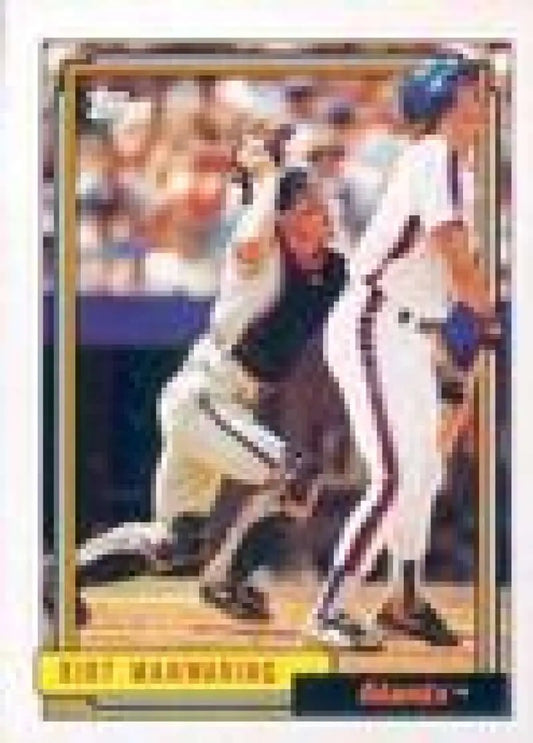 1992 Topps Micro #726 Kirt Manwaring NM-MT San Francisco Giants Baseball Card - Baseball Card Single