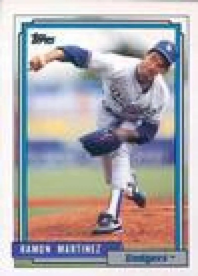 1992 Topps Micro #730 Ramon Martinez NM-MT Los Angeles Dodgers Baseball Card - Baseball Card Single