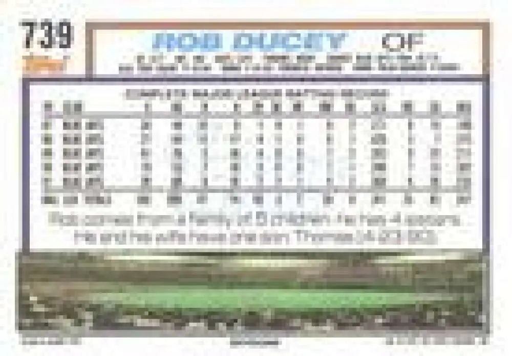 1992 Topps Micro #739 Rob Ducey NM-MT Toronto Blue Jays Baseball Card - Baseball Card Single
