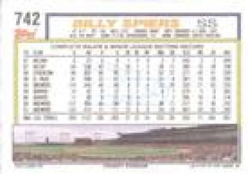 1992 Topps Micro #742 Bill Spiers NM-MT Milwaukee Brewers Baseball Card - Baseball Card Single