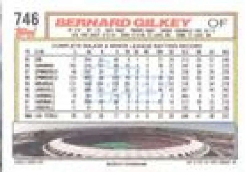 1992 Topps Micro #746 Bernard Gilkey NM-MT St. Louis Cardinals Baseball Card - Baseball Card Single