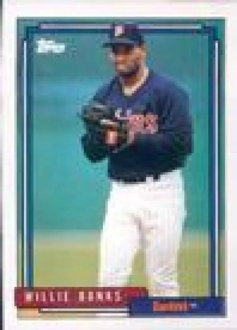 1992 Topps Micro #747 Willie Banks NM-MT Minnesota Twins Baseball Card - Baseball Card Single