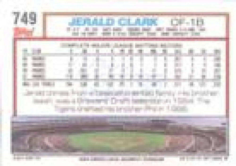 1992 Topps Micro #749 Jerald Clark NM-MT San Diego Padres Baseball Card - Baseball Card Single