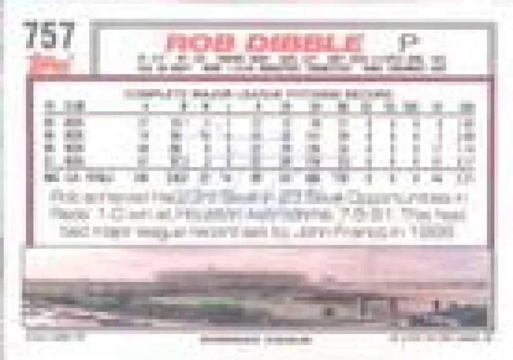 1992 Topps Micro #757 Rob Dibble NM-MT Cincinnati Reds Baseball Card - Baseball Card Single