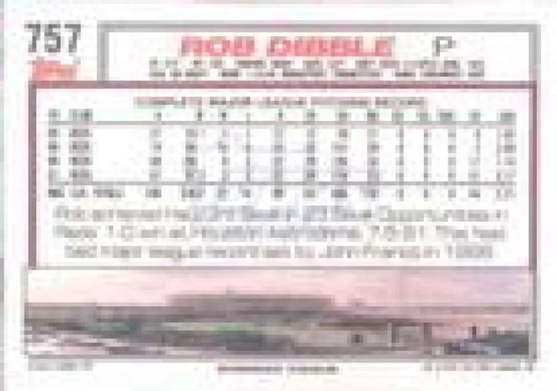 1992 Topps Micro #757 Rob Dibble NM-MT Cincinnati Reds Baseball Card - Baseball Card Single
