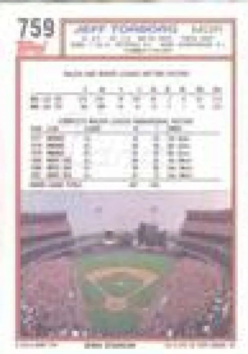 1992 Topps Micro #759 Jeff Torborg NM-MT New York Mets Baseball Card - Baseball Card Single