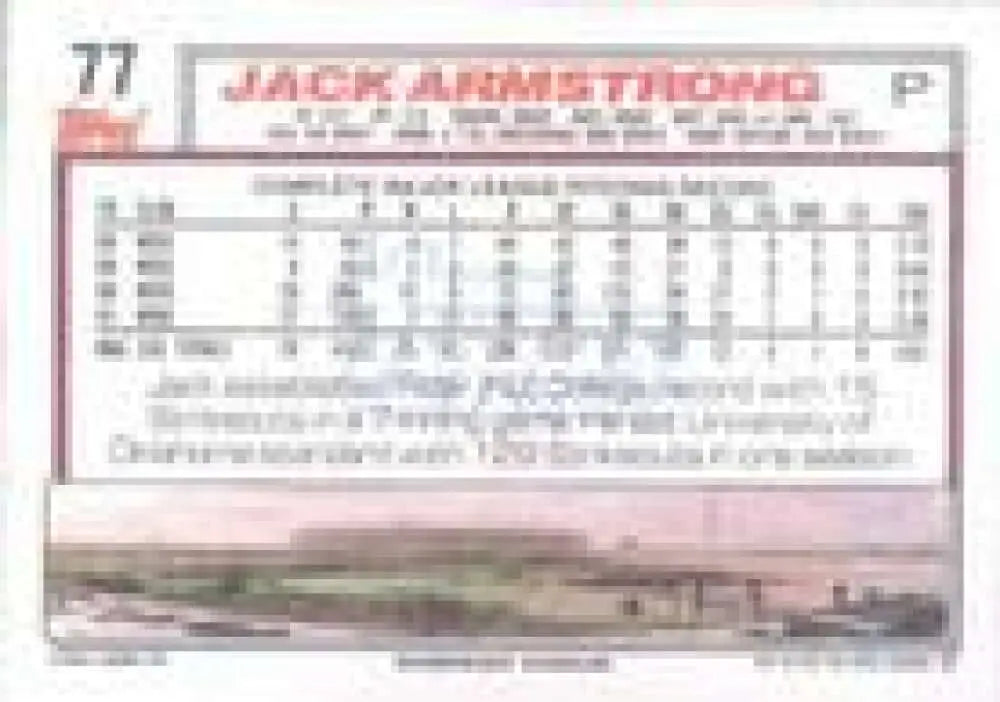 1992 Topps Micro #77 Jack Armstrong NM-MT Cincinnati Reds Baseball Card - Baseball Card Single