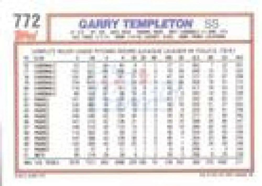 1992 Topps Micro #772 Garry Templeton NM-MT New York Mets Baseball Card - Baseball Card Single
