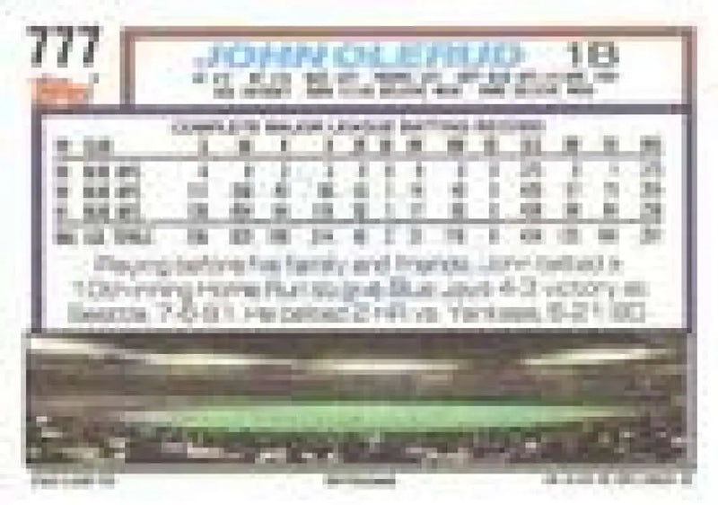 1992 Topps Micro #777 John Olerud NM-MT Toronto Blue Jays Baseball Card - Baseball Card Single