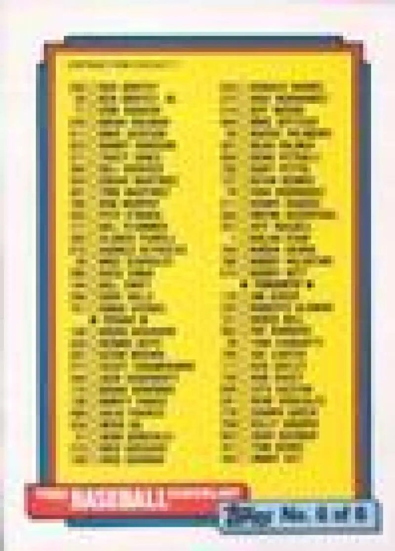 1992 Topps Micro #787 Checklist 661-792 NM-MT Baseball Card - Baseball Card Single