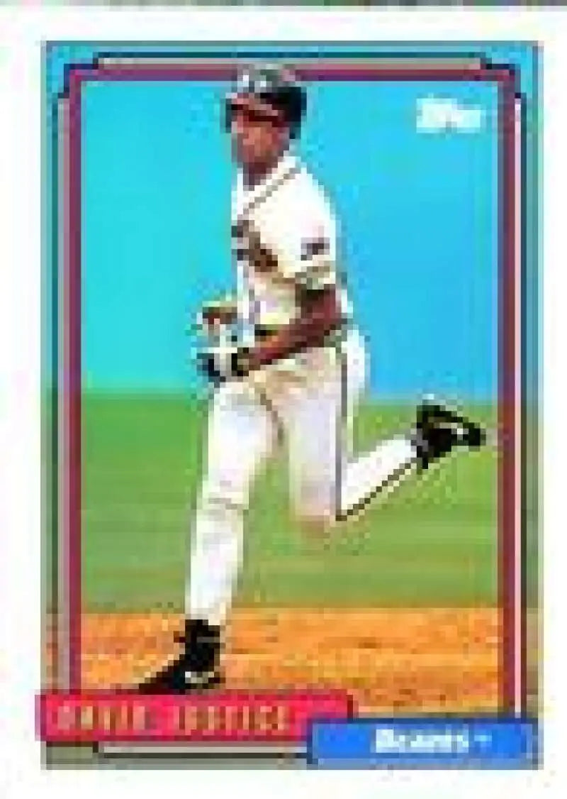1992 Topps Micro #80 David Justice NM-MT Atlanta Braves Baseball Card - Baseball Card Single