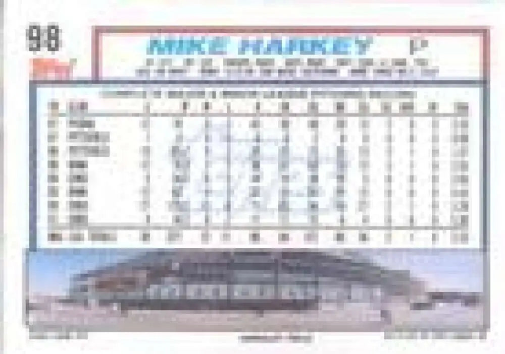 1992 Topps Micro #98 Mike Harkey NM-MT Chicago Cubs Baseball Card - Baseball Card Single