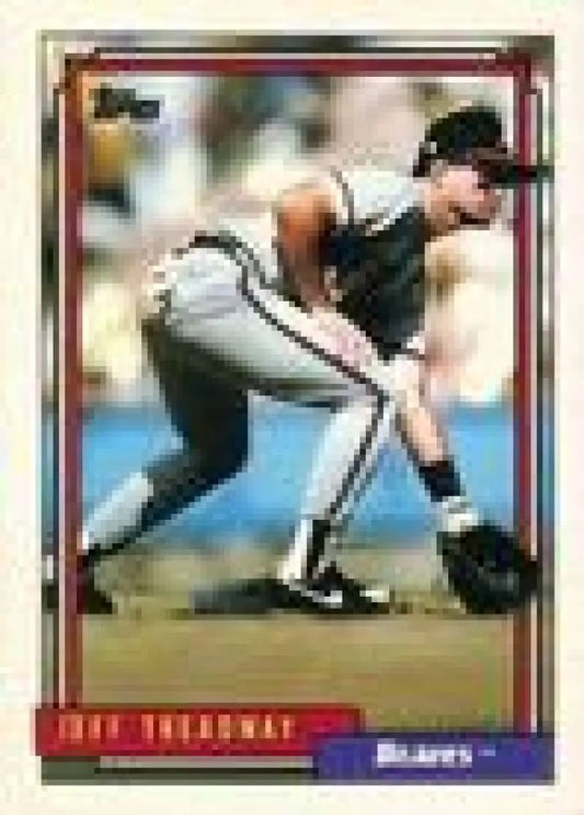 1992 Topps Micro #99 Jeff Treadway NM-MT Atlanta Braves Baseball Card - Baseball Card Single