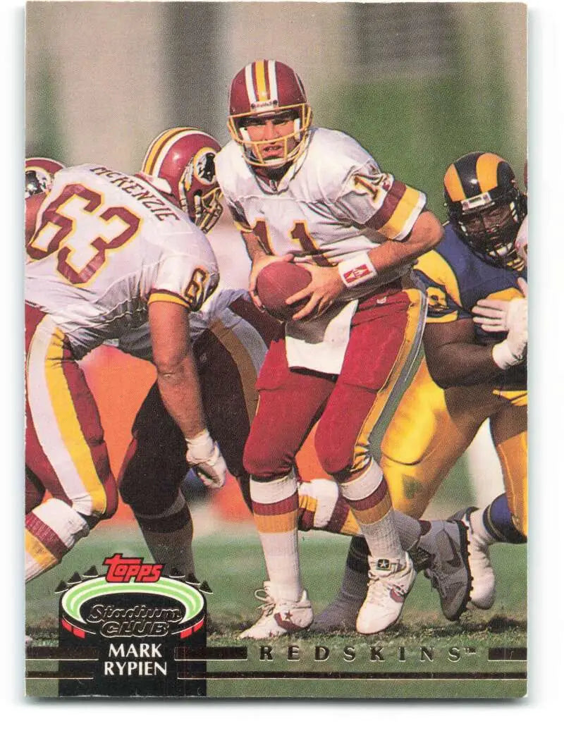 1992 Topps Stadium Club #1 Mark Rypien EX Excellent Washington Redskins Football Card