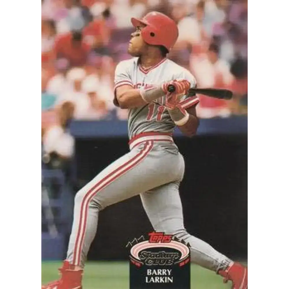 1992 Topps Stadium Club #100 Barry Larkin NM-MT Cincinnati Reds Baseball Card - Baseball Card Single