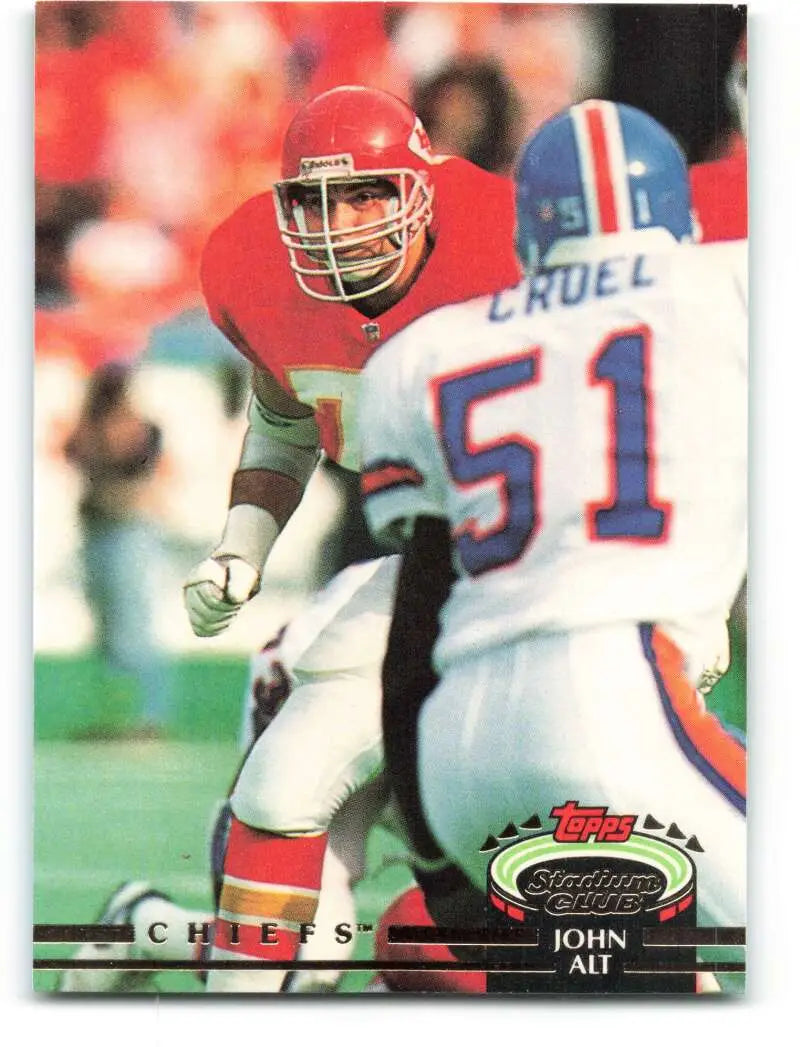1992 Topps Stadium Club #102 John Alt EX Excellent Kansas City Chiefs Football Card - Football Card Single